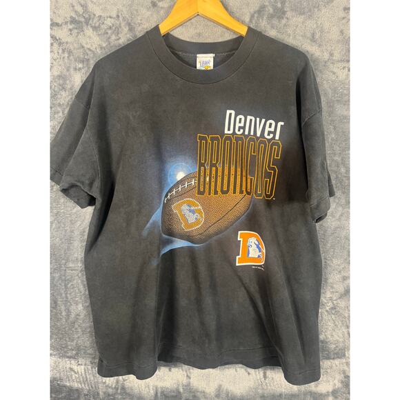 Rare VTG 1995 Official Fan Sportswear Denver Broncos Single Stitched T-Shirt XL - Picture 1 of 9